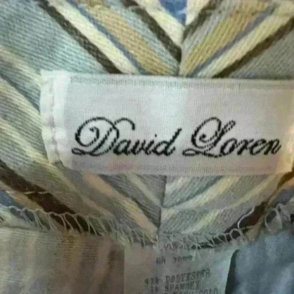 David Loren Striped Capris 90s - Picture 2 of 3